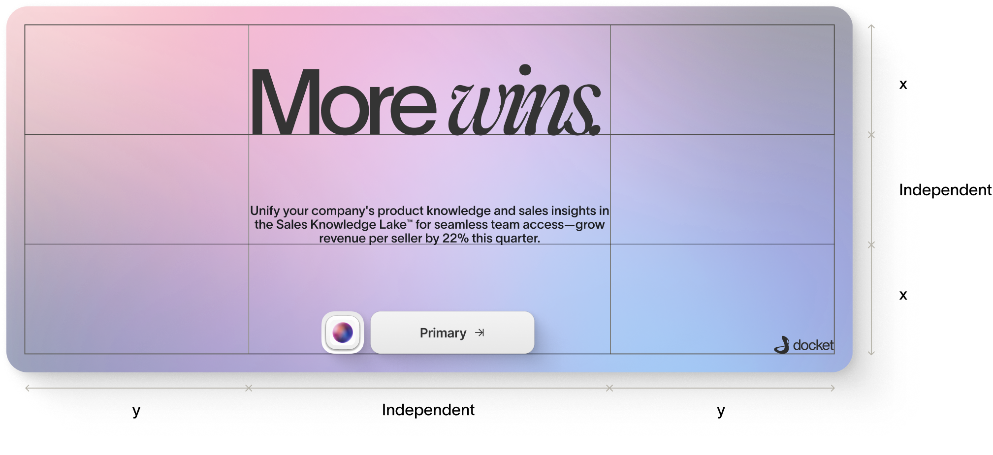 Docket layout colored centered