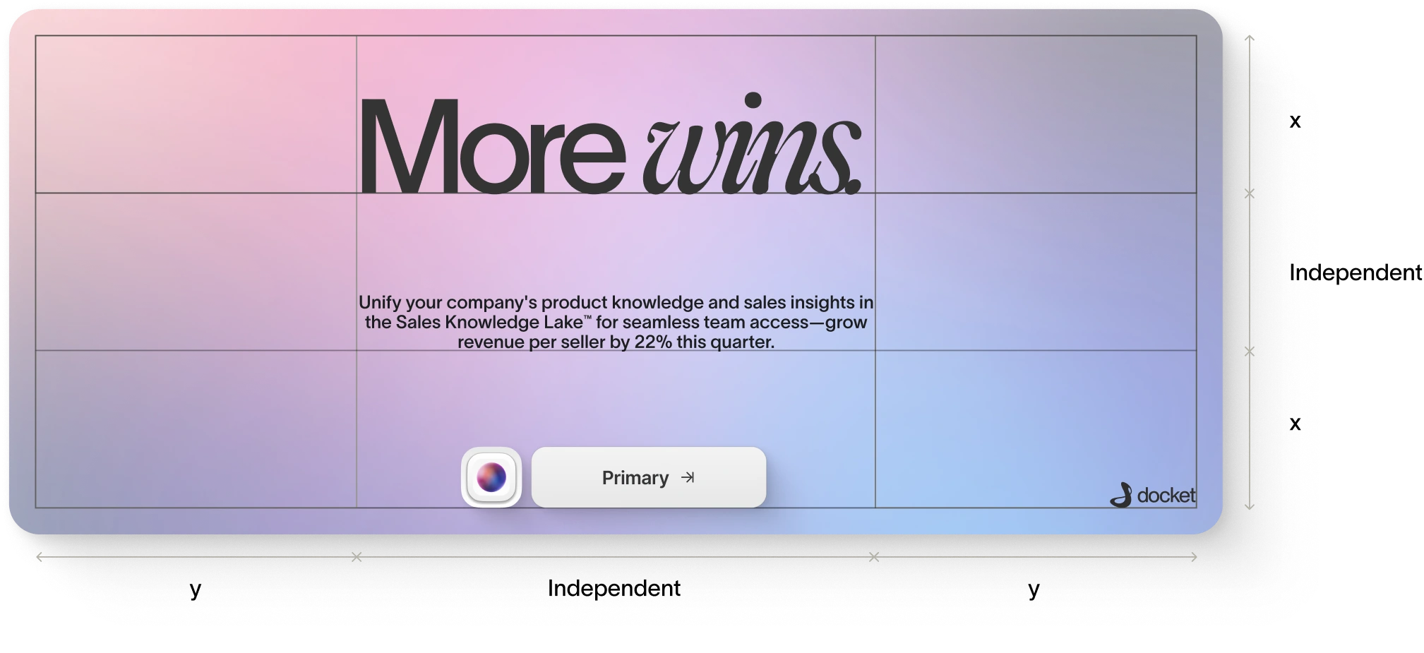 Docket layout colored centered
