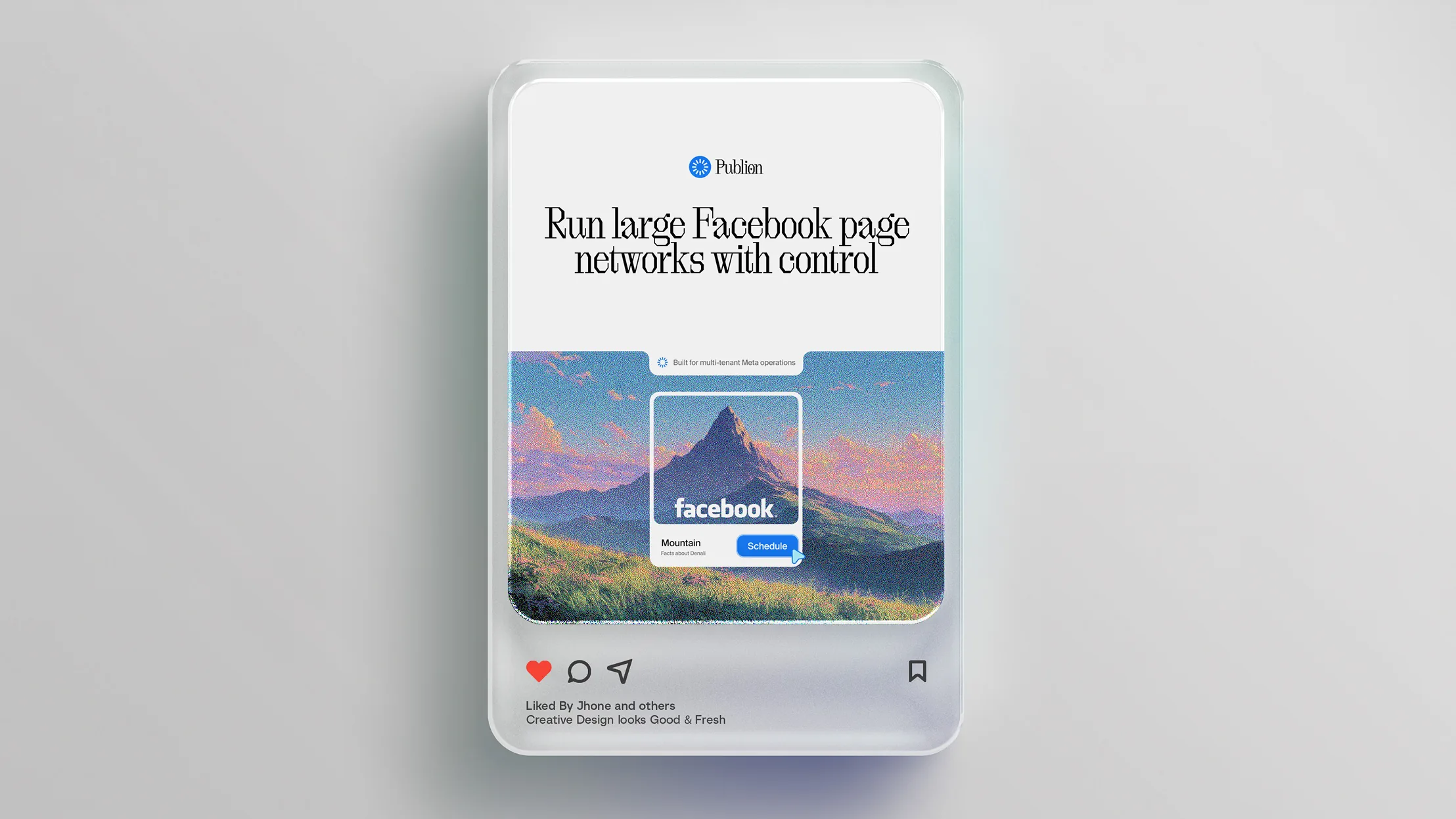 Publion glass social post