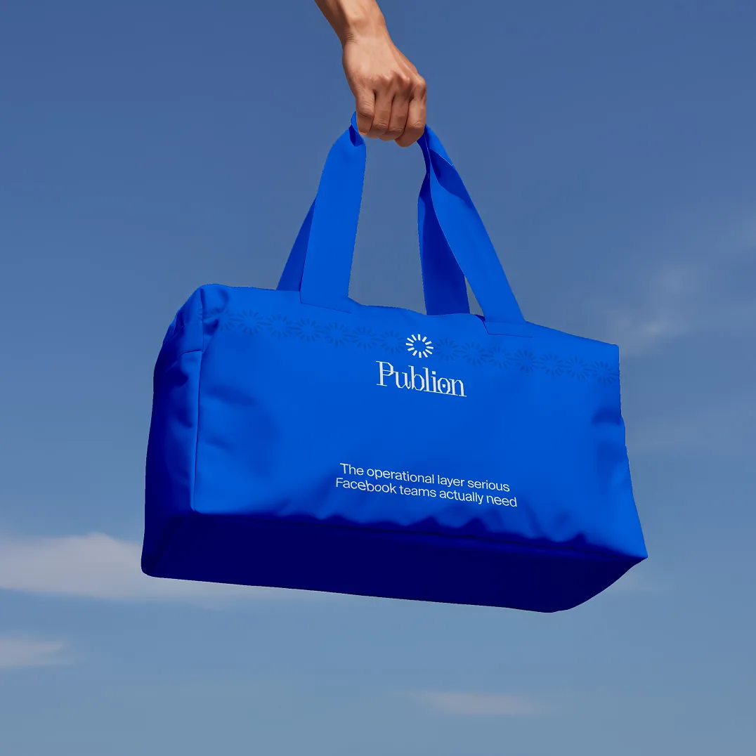 Publion blue tote bag