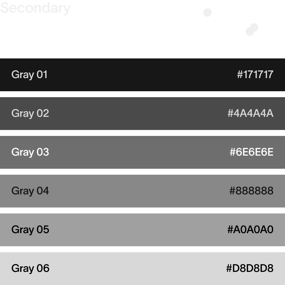 Color palette secondary