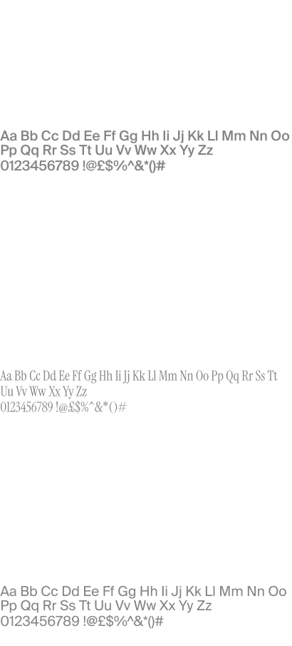 Output typography fonts
